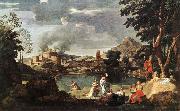 Nicolas Poussin Landscape with Orpheus and Euridice Sweden oil painting reproduction